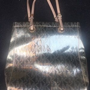 Gold Michael kors tote